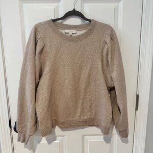 LOFT Brown‎ Cotton Blend Pullover Crew Neck - Size Large